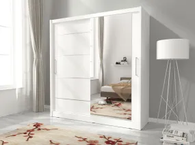 SLIDING DOOR WARDROBE MAJA I ALU 180CM WHITE