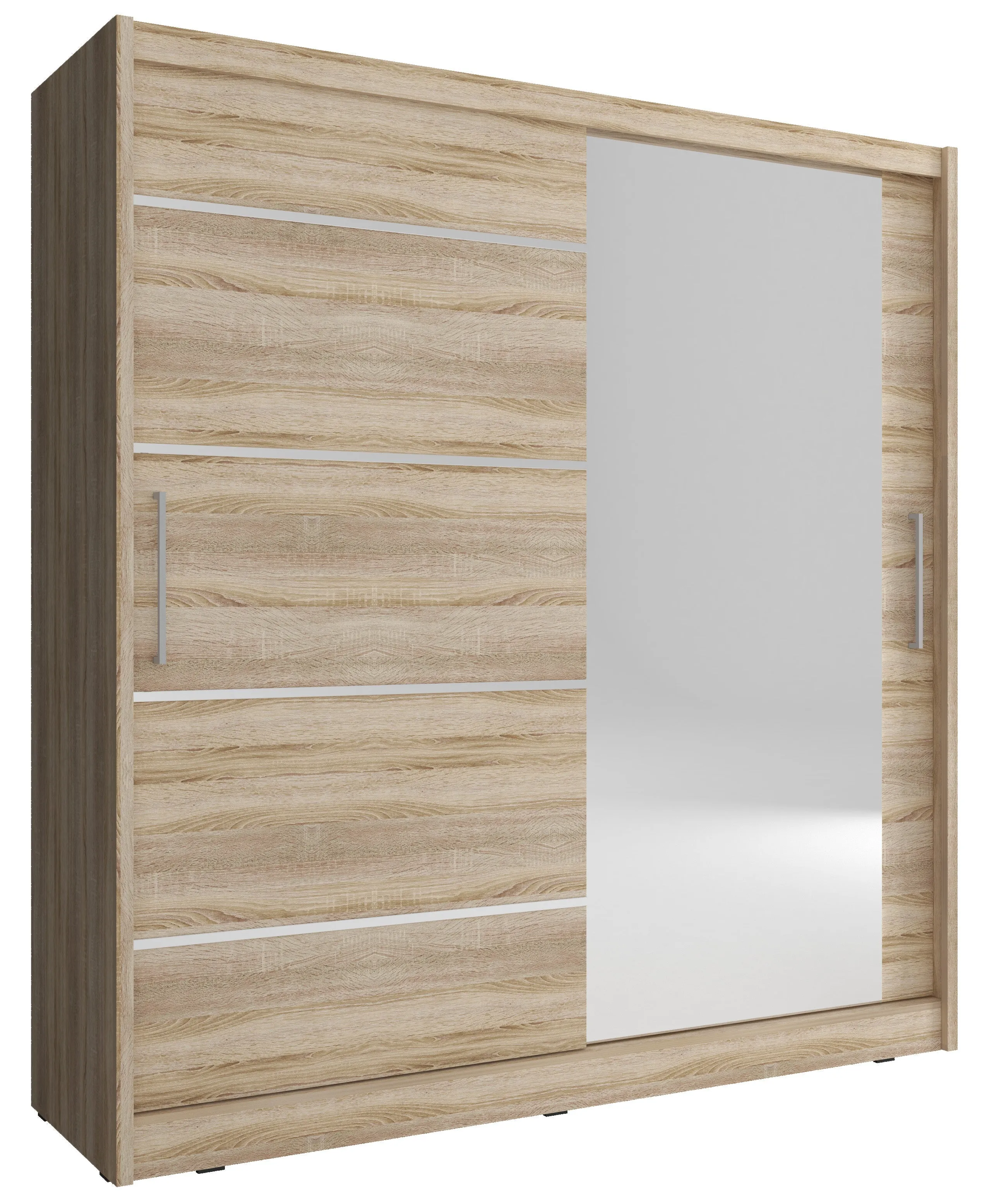 SLIDING DOOR WARDROBE MAJA I ALU 200CM SONOMA