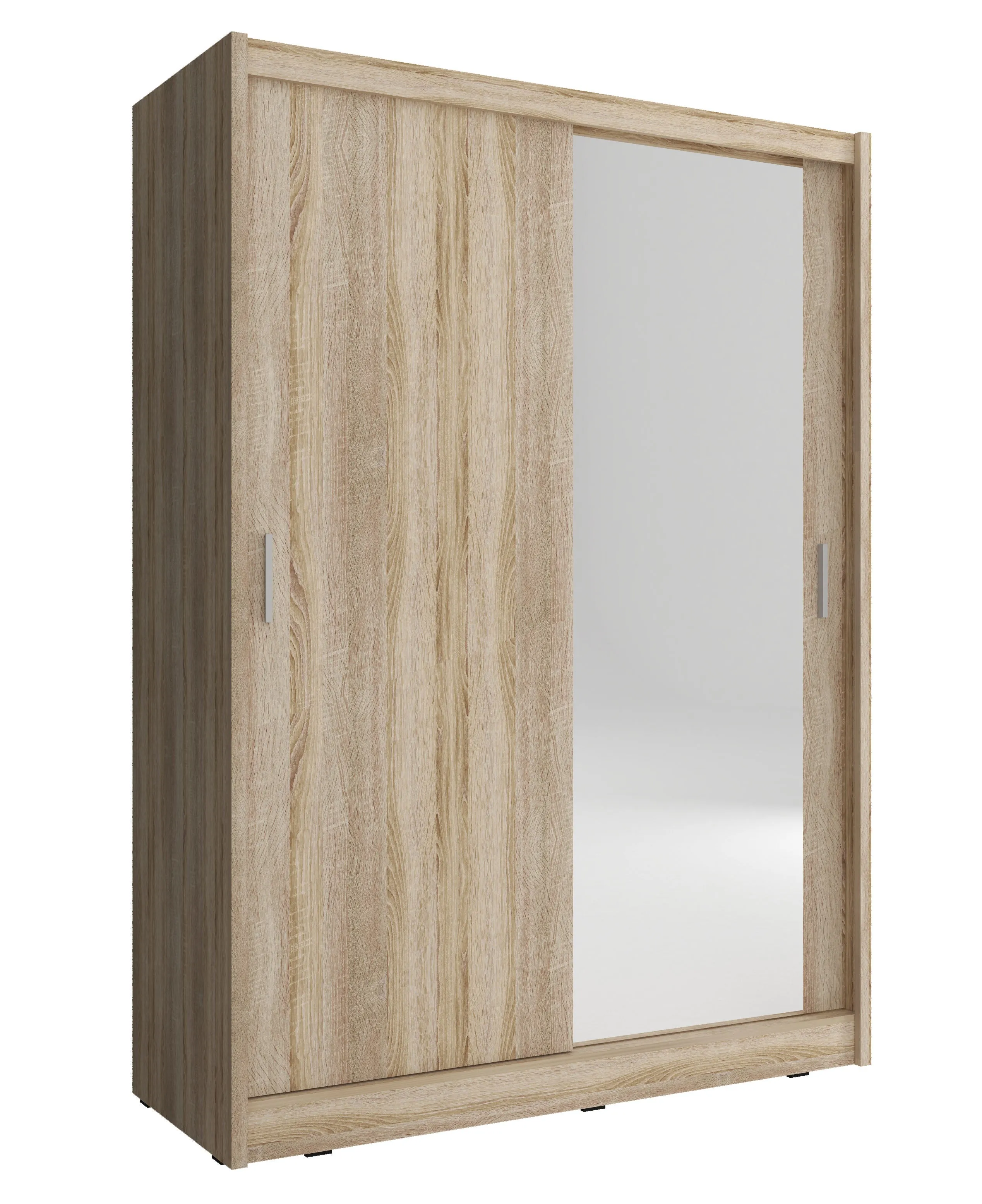 SLIDING DOOR WARDROBE MAJA I MIRROR 130CM SONOMA