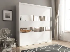 SLIDING DOOR WARDROBE MAJA II 200CM WHITE