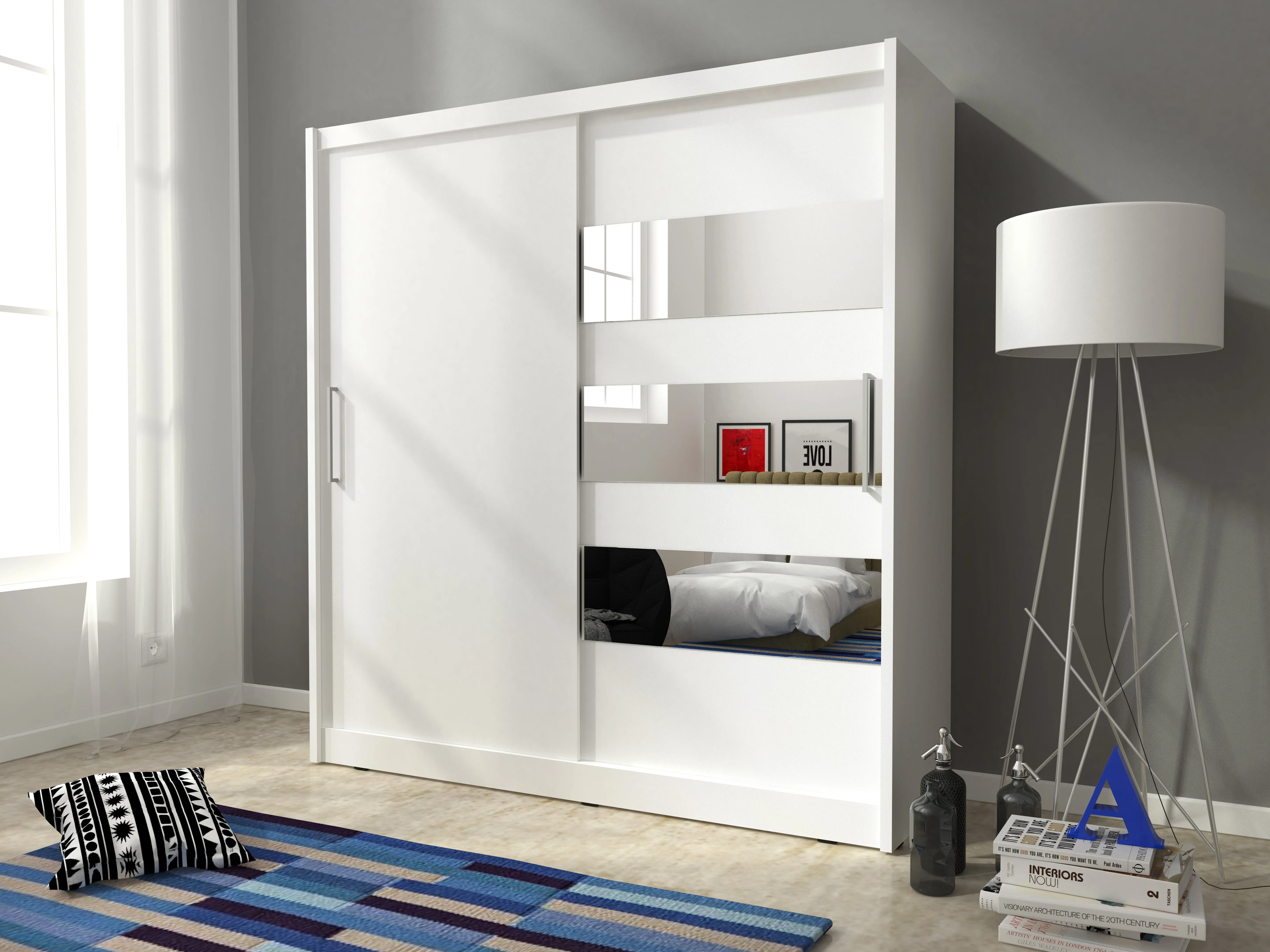 SLIDING DOOR WARDROBE MAJA III 180CM WHITE