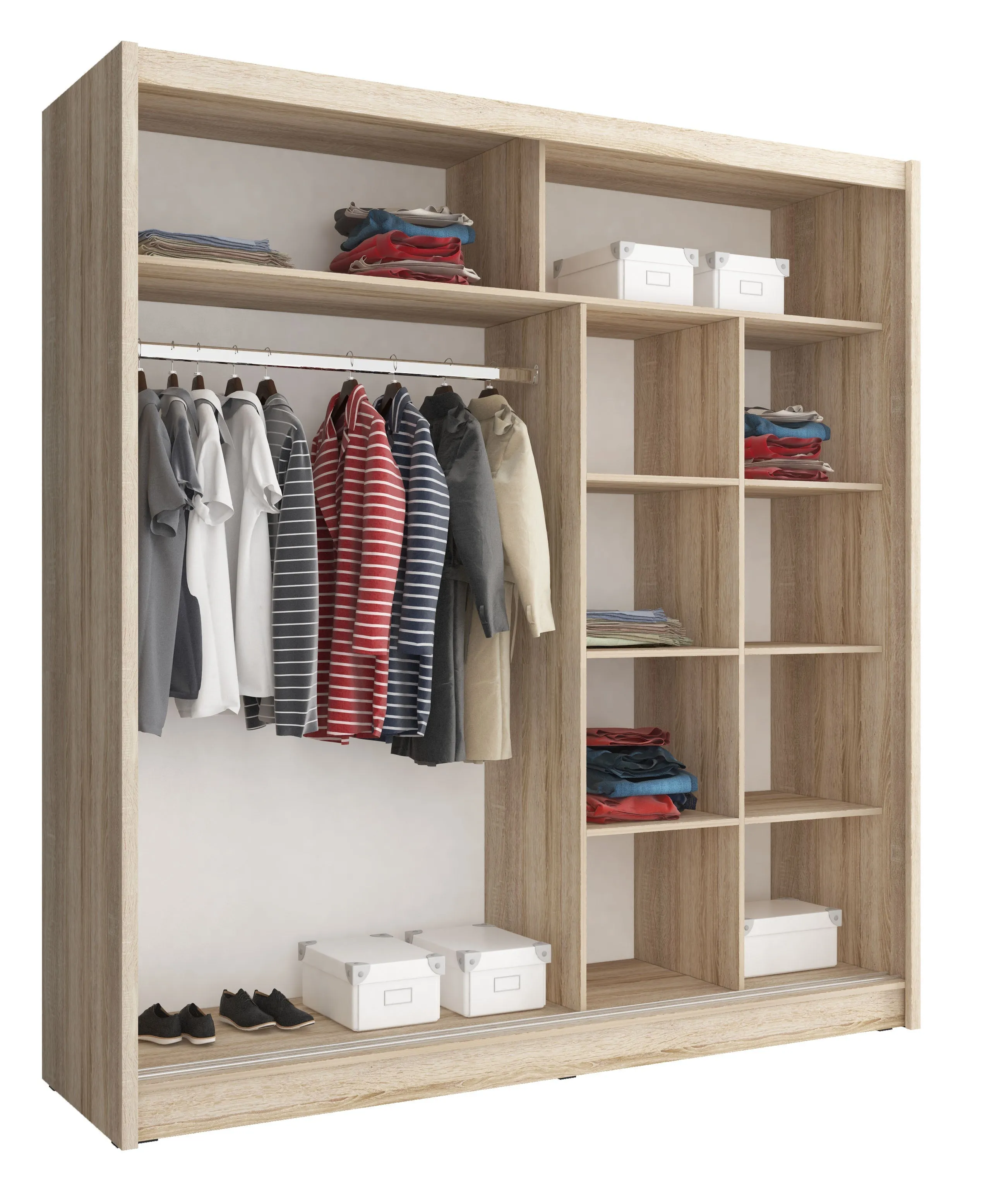 SLIDING DOOR WARDROBE MAJA IX 200CM SONOMA