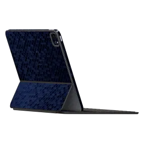 Smart Keyboard FOLIO for iPad Pro 12.9" LUXURIA Navy Blue HONEYCOMB 3D TEXTURED Skin