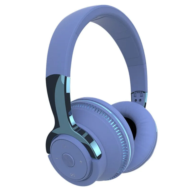 SMAXPro™ Over-Ear Bluetooth Headphones w/ Mic: LED Lights, Noise Cancelling, Stereo Bass, Foldable Wireless