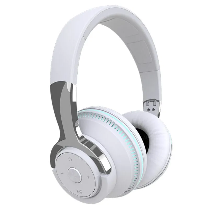 SMAXPro™ Over-Ear Bluetooth Headphones w/ Mic: LED Lights, Noise Cancelling, Stereo Bass, Foldable Wireless