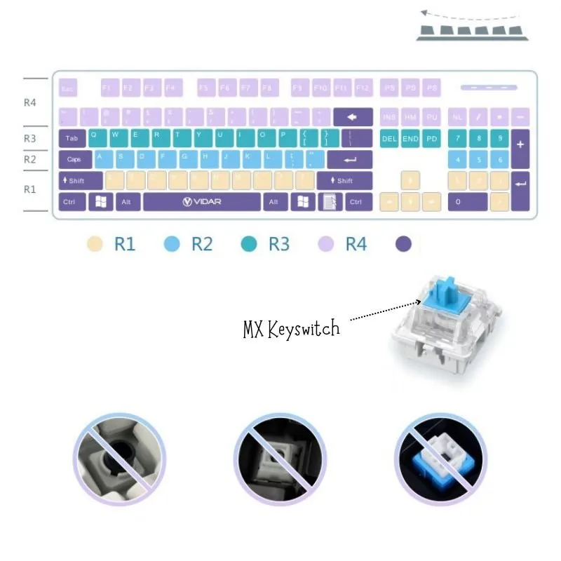 Snow-Capped Mountains Style Resin Keycap MX OEM R4