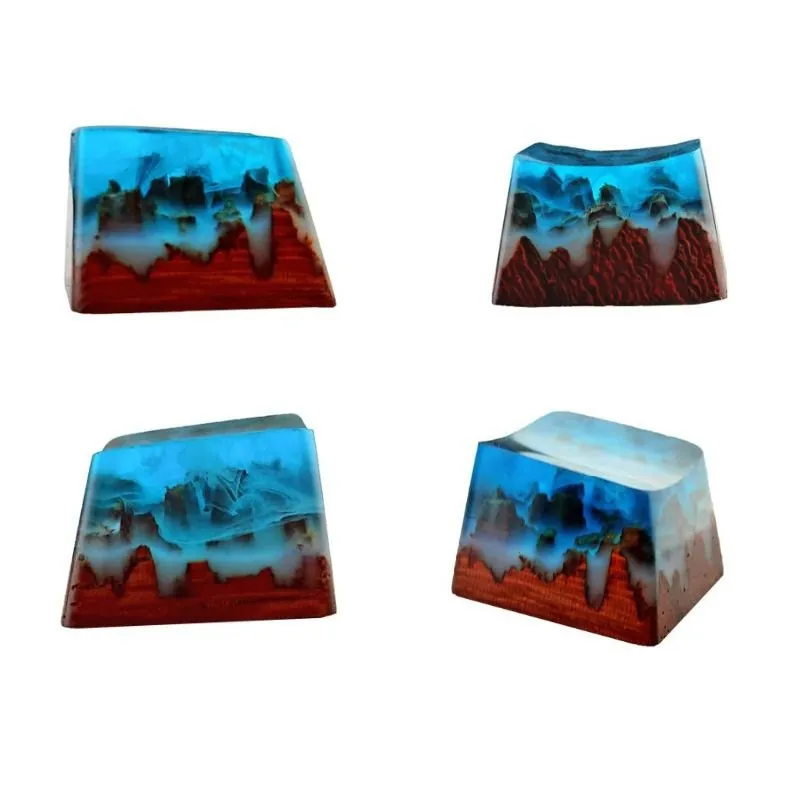 Snow-Capped Mountains Style Resin Keycap MX OEM R4