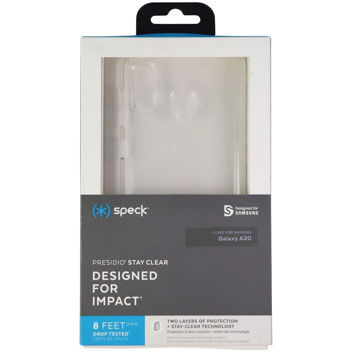 Speck Presidio Stay Clear Series Case for Samsung Galaxy A20 Smartphone - Clear