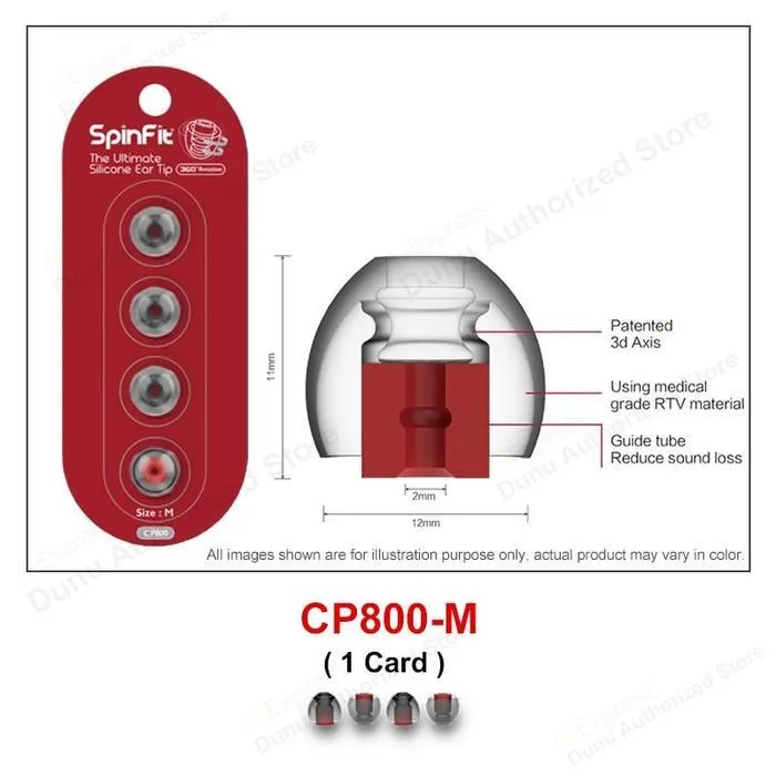 SpinFit Silicone Eartips CP800 for 3-3.5mm ear nozzle