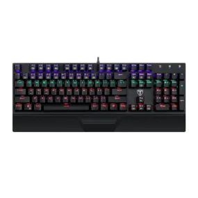 T-Dagger Destroyer 104 Key|Wrist Guard|Rainbow Backlit Gaming Mechanical Keyboard - Black