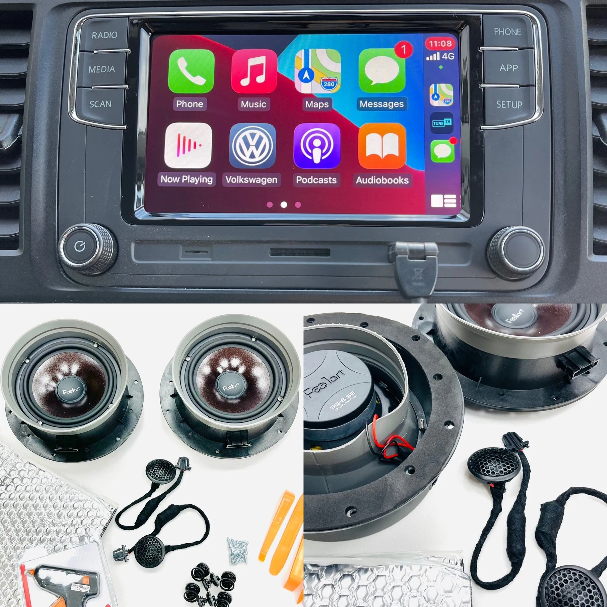 T6 RCD360   headunit / JBL plug & play speaker kit