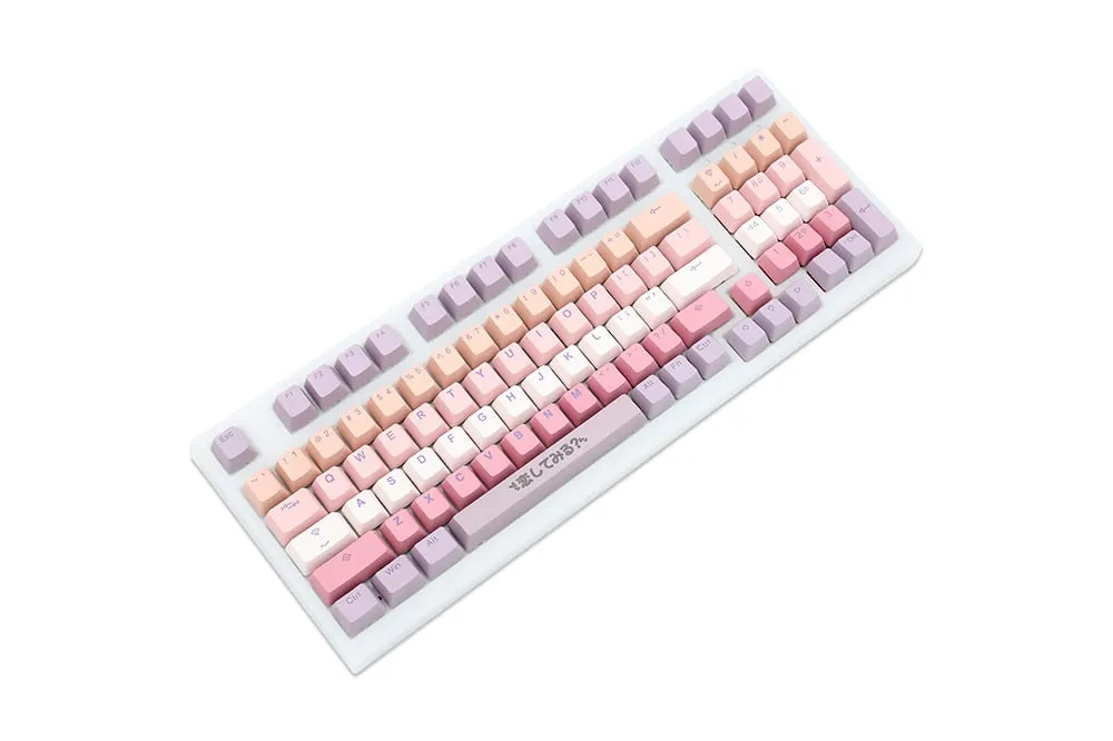 Taihao Love in Paris pbt double shot keycaps for diy gaming mechanical keyboard Backlit Caps oem profile light through ISO UK