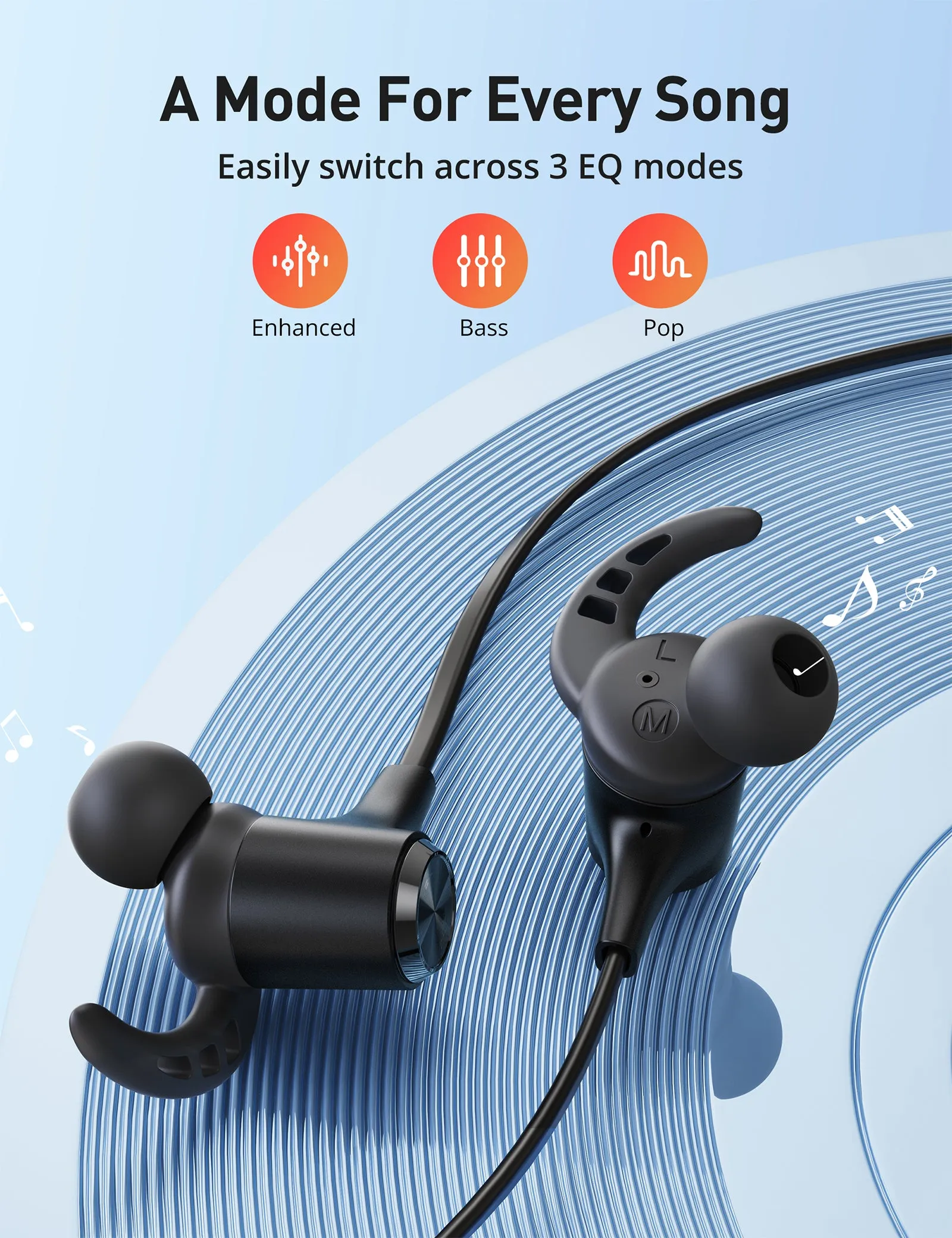 TaoTronics | Wireless Sports Headphones ET-BH032 Blue