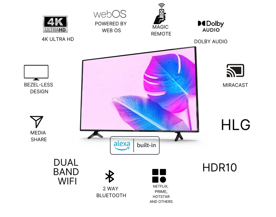 TruSense 43 Inch Smart TV | ULTRA HD 4K | WEB OS 22 (TS 4343)