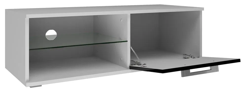 TV STAND SANDY 100CM WHITE/BLACK GLOSS