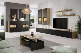 TV WALL UNIT BAROS ARTISAN/BLACK