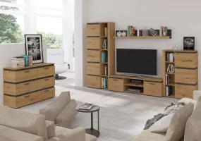 TV WALL UNIT FAROS ARTISAN OAK/MATERA