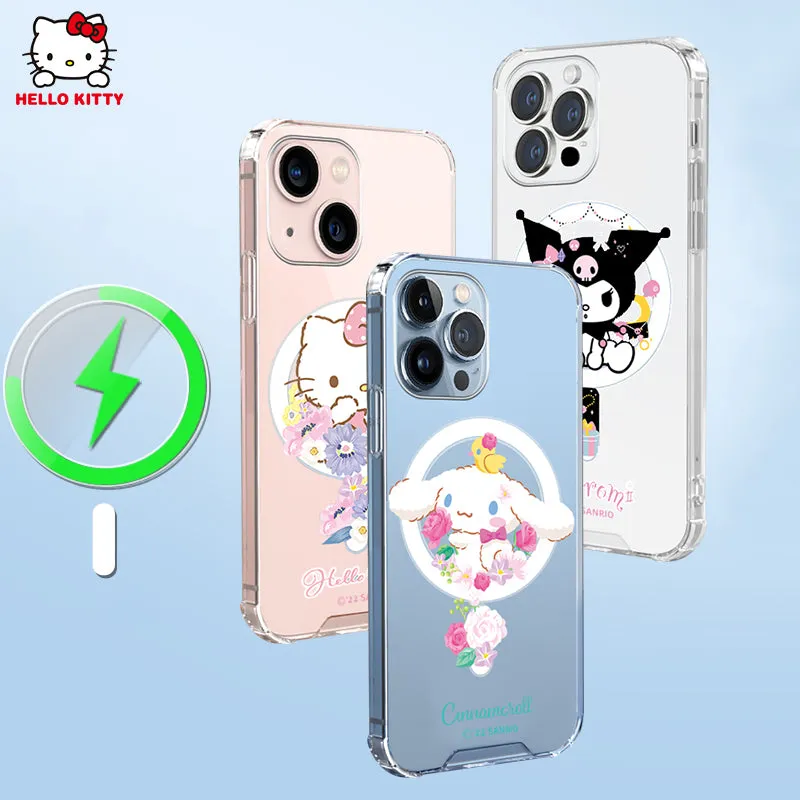 UKA Sanrio Characters Anti-fall Clear PC TPU Magnetic MagSafe Case Cover