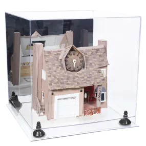 Versatile Display Case - Large Square Box with with Risers, Mirror Case and No Wall Mount 15.5" x 15.5" x 15.5" (A118)