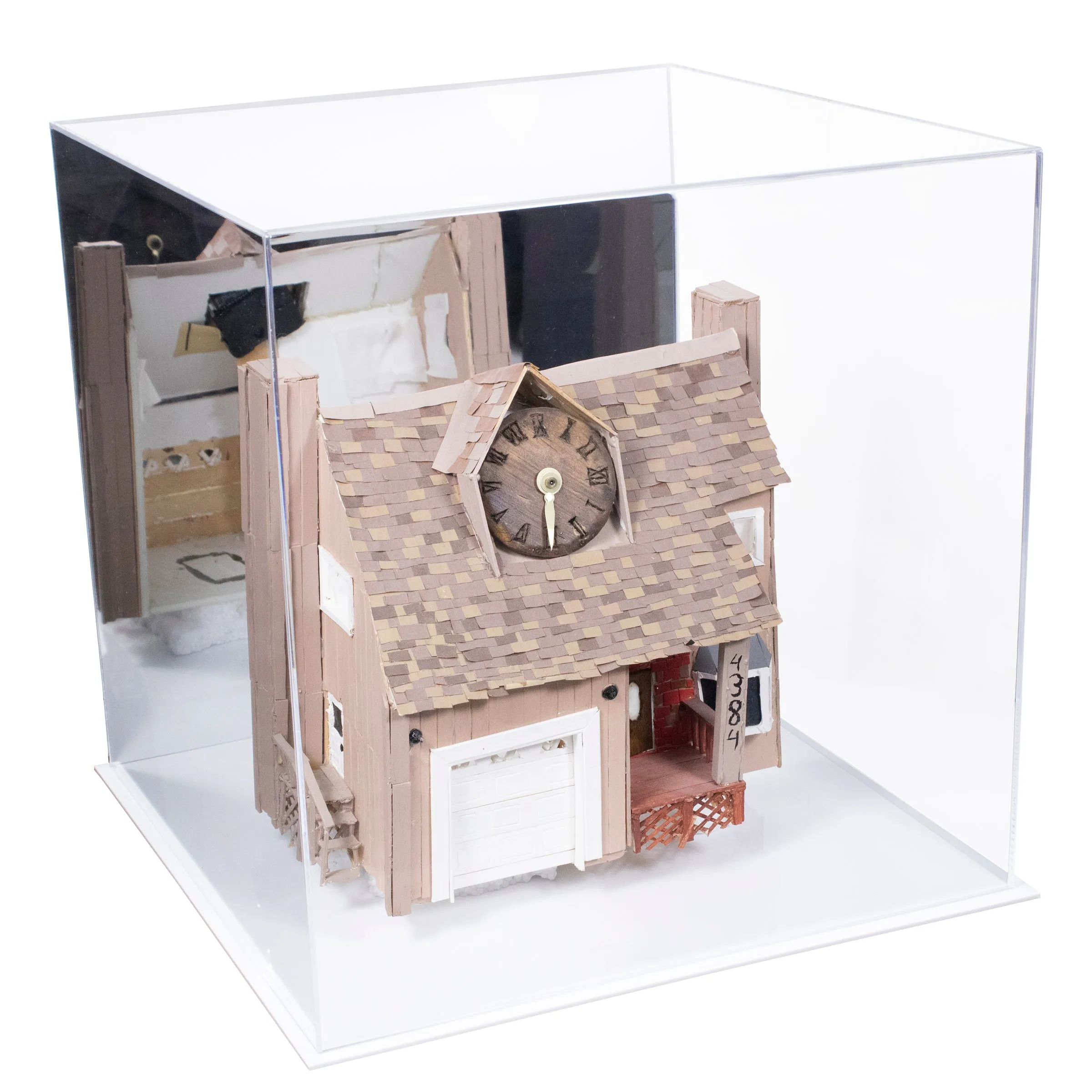 Versatile Display Case - Large Square Box with with Risers, Mirror Case and No Wall Mount 15.5" x 15.5" x 15.5" (A118)