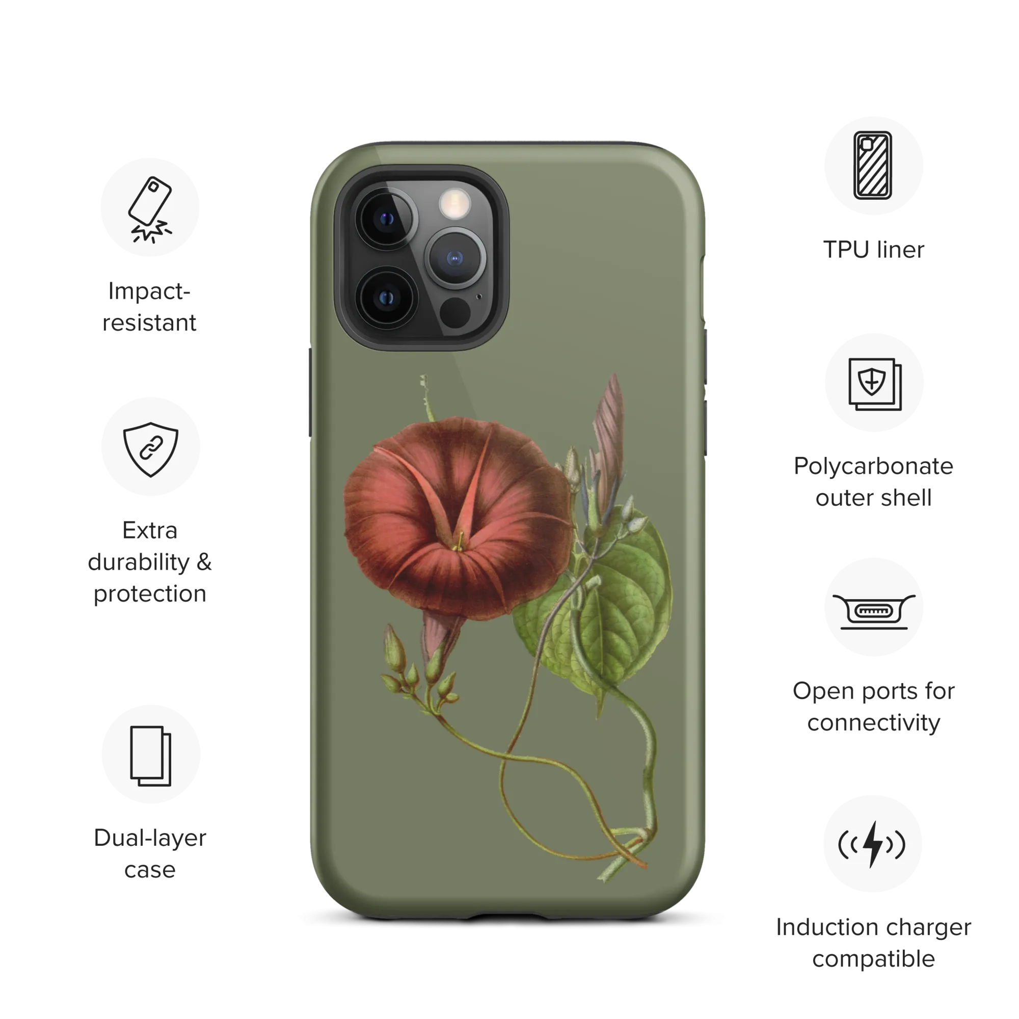 Vintage floral Tough iPhone case