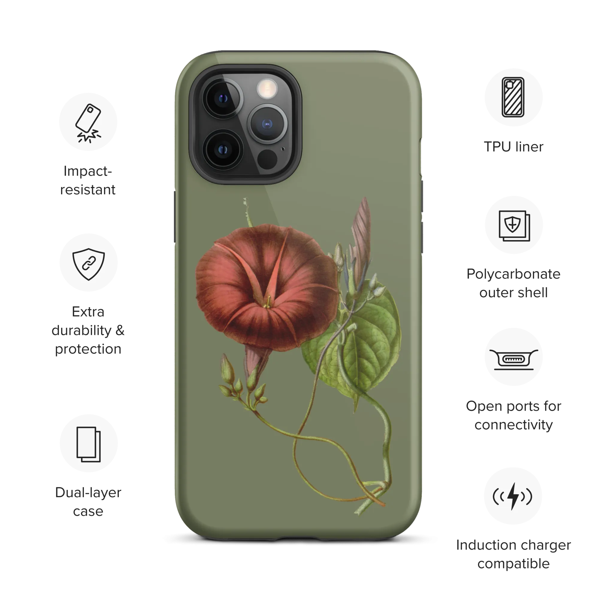 Vintage floral Tough iPhone case