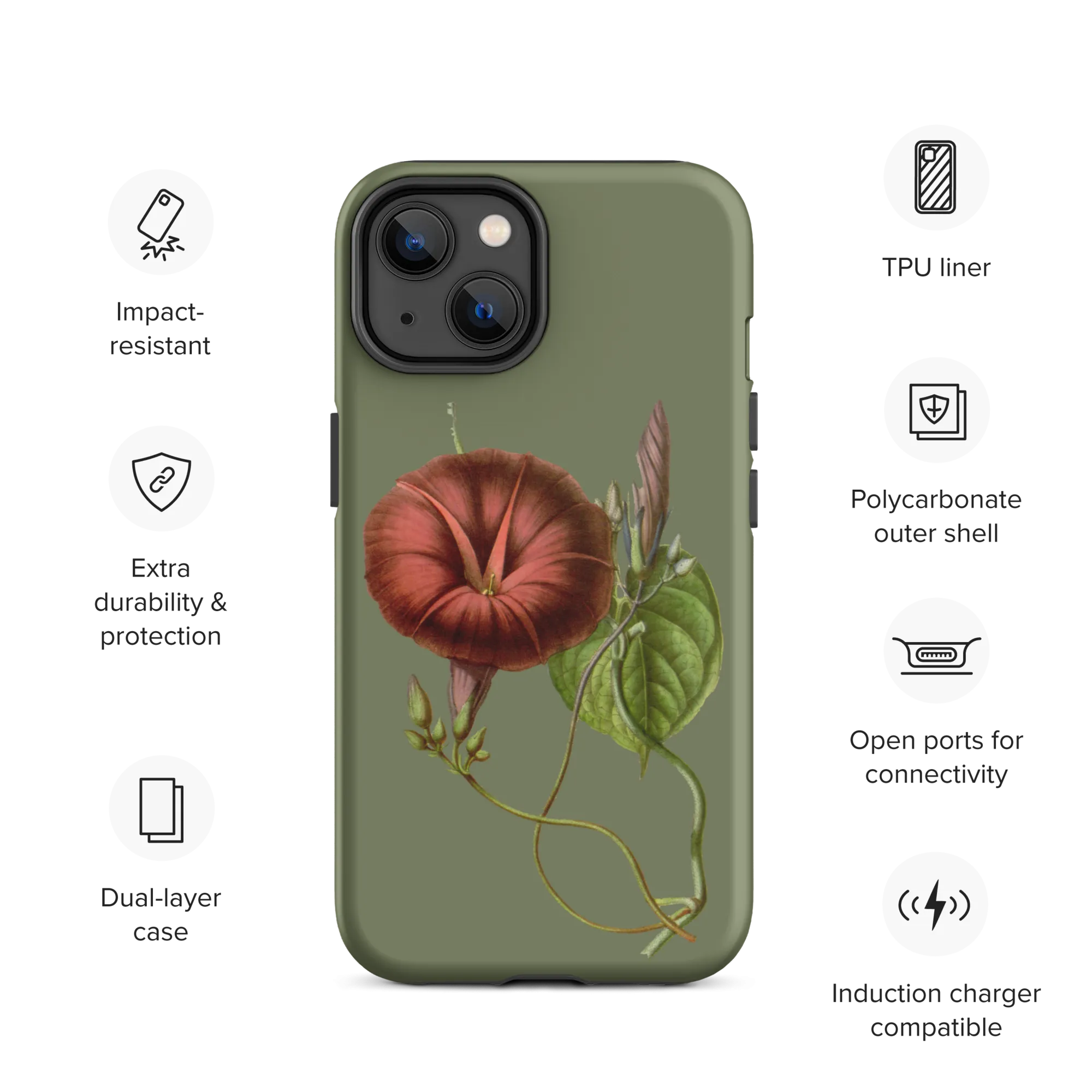 Vintage floral Tough iPhone case