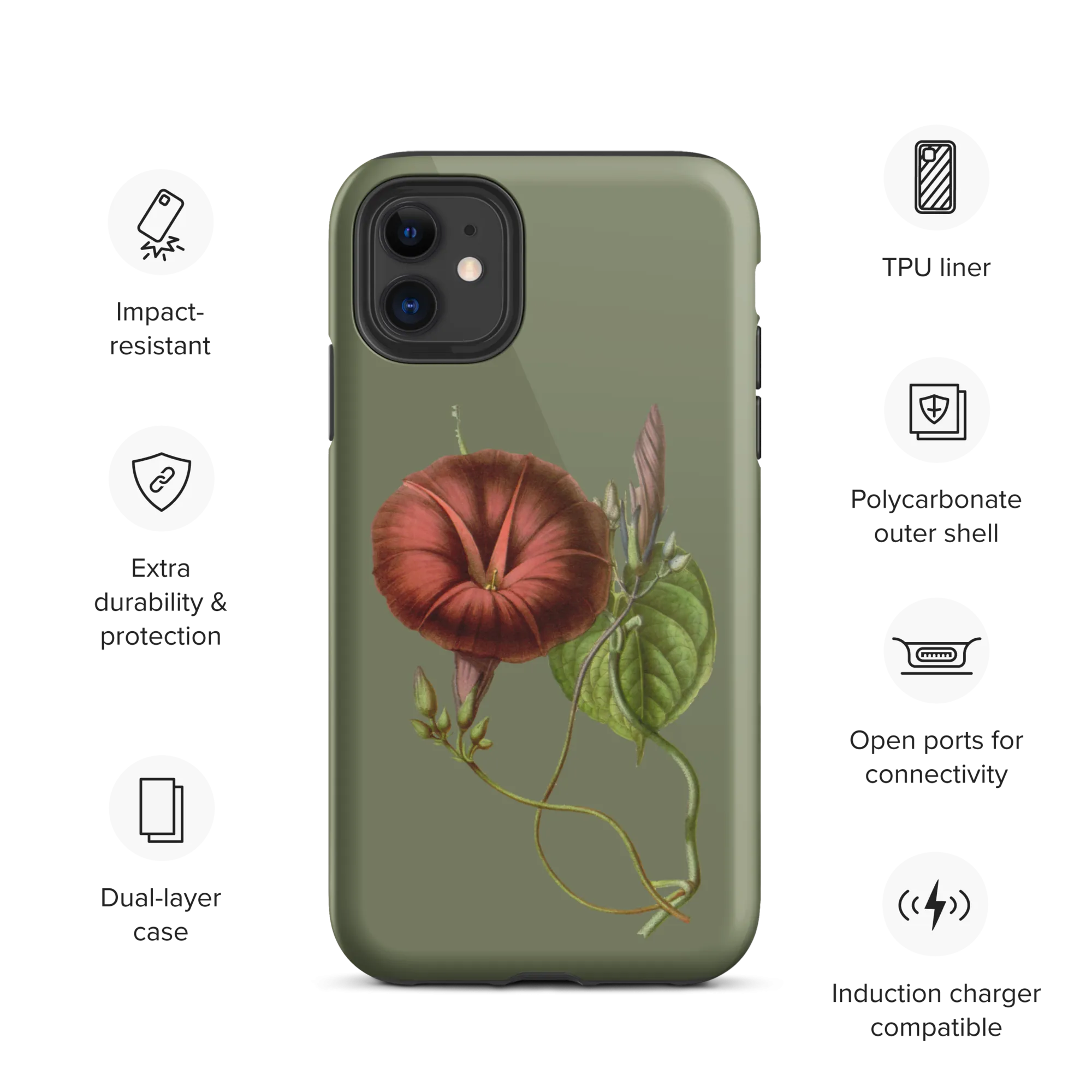 Vintage floral Tough iPhone case