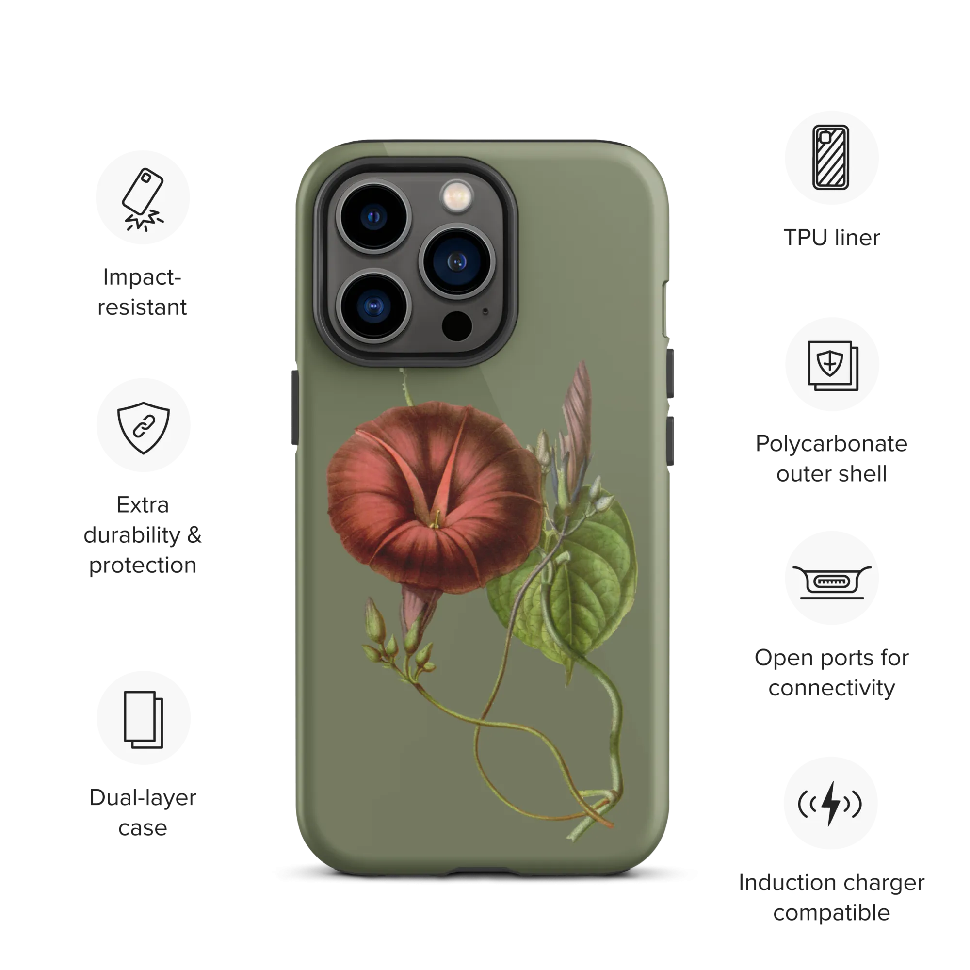 Vintage floral Tough iPhone case