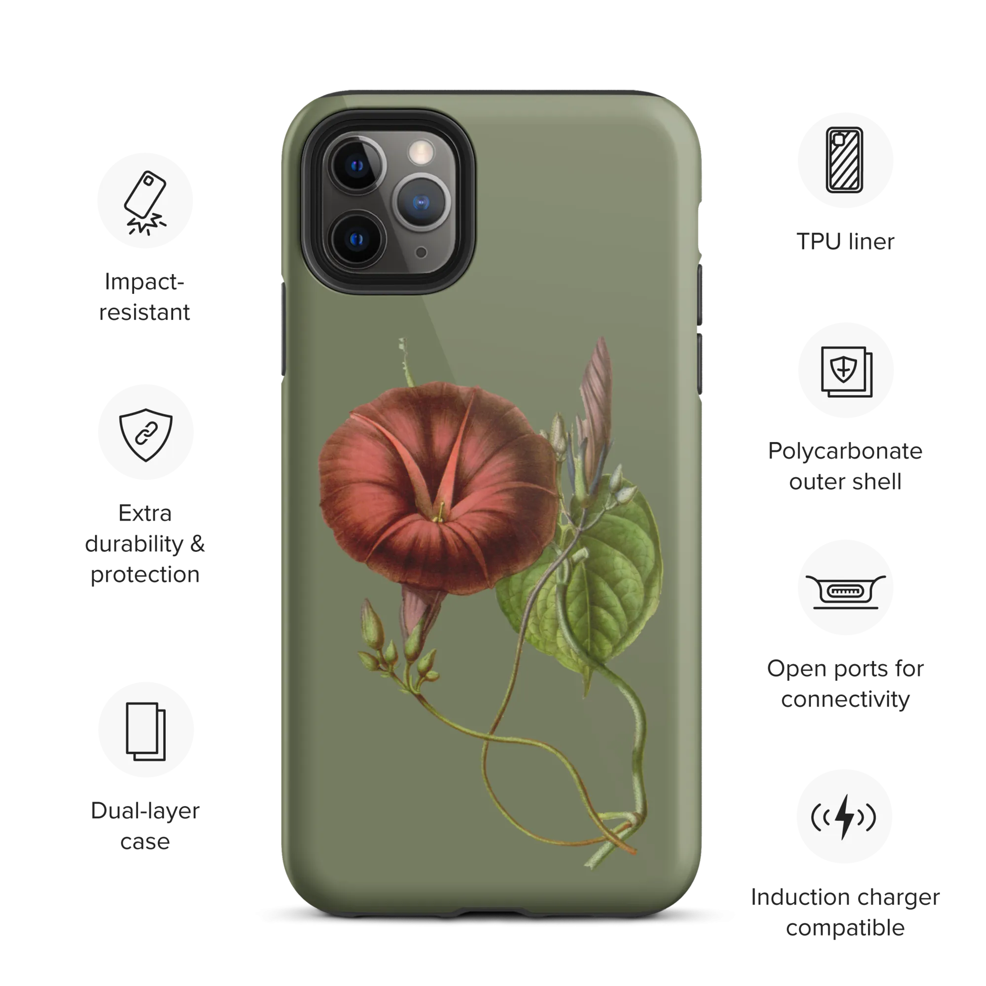 Vintage floral Tough iPhone case