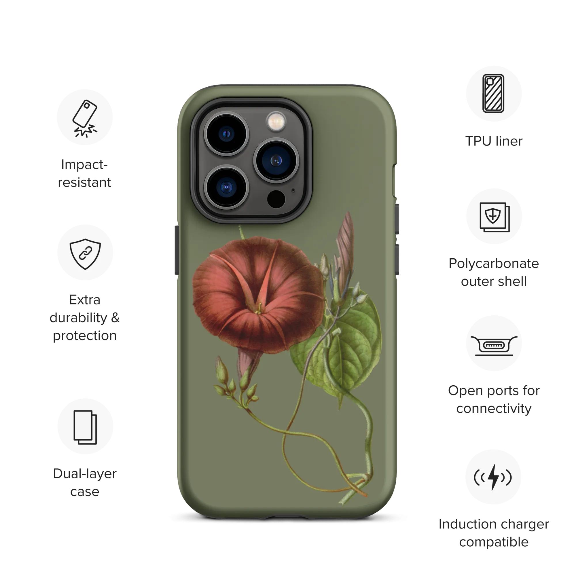 Vintage floral Tough iPhone case