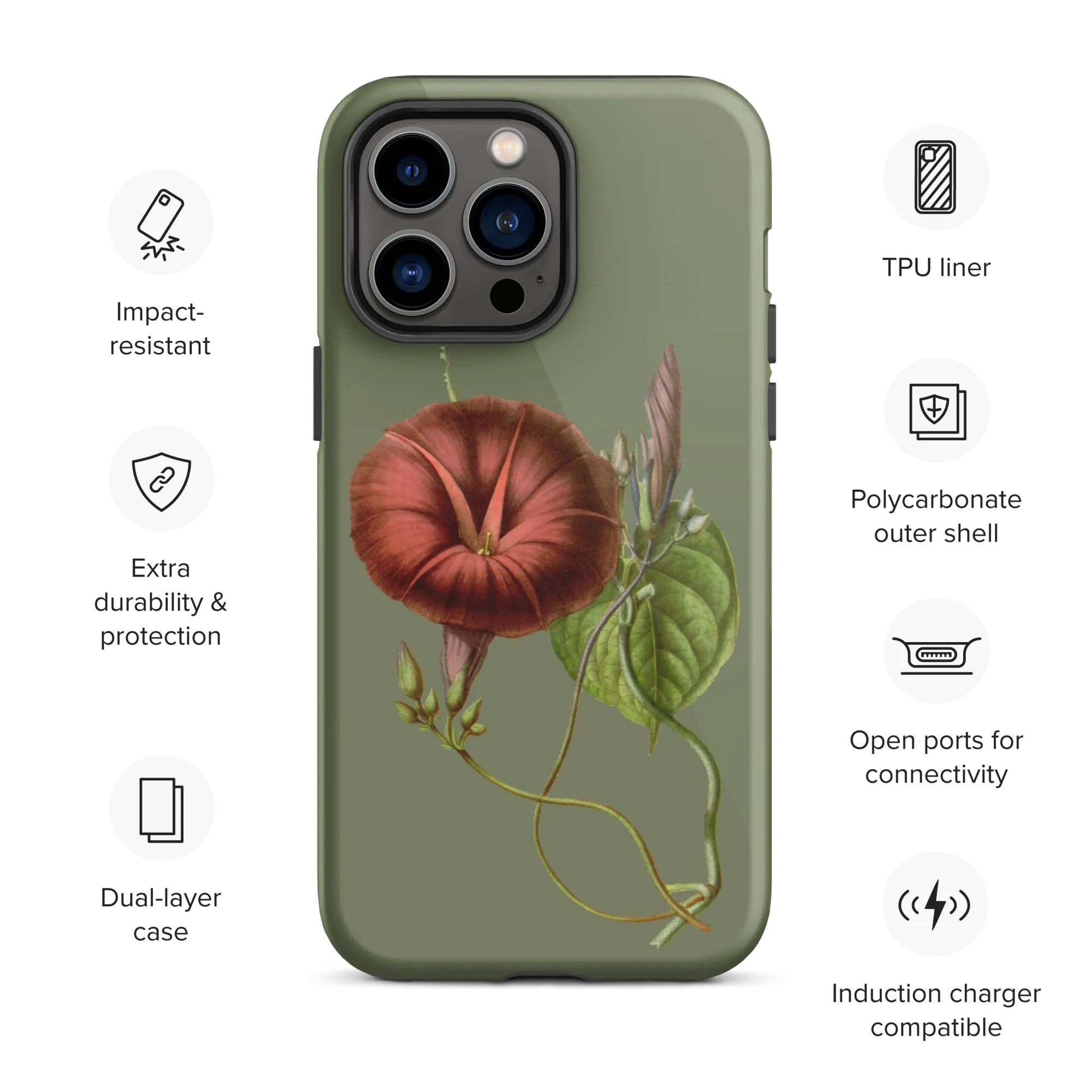 Vintage floral Tough iPhone case