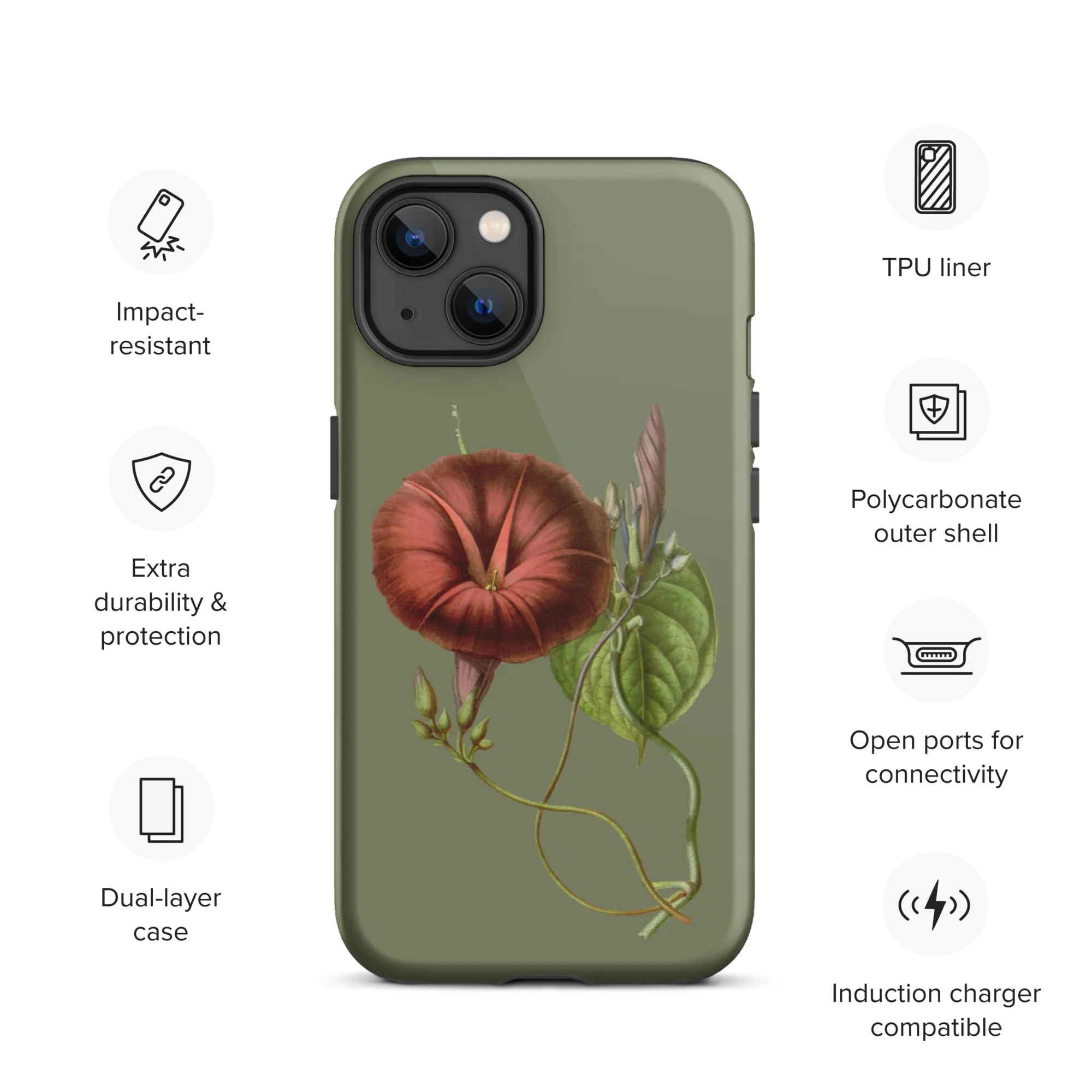 Vintage floral Tough iPhone case