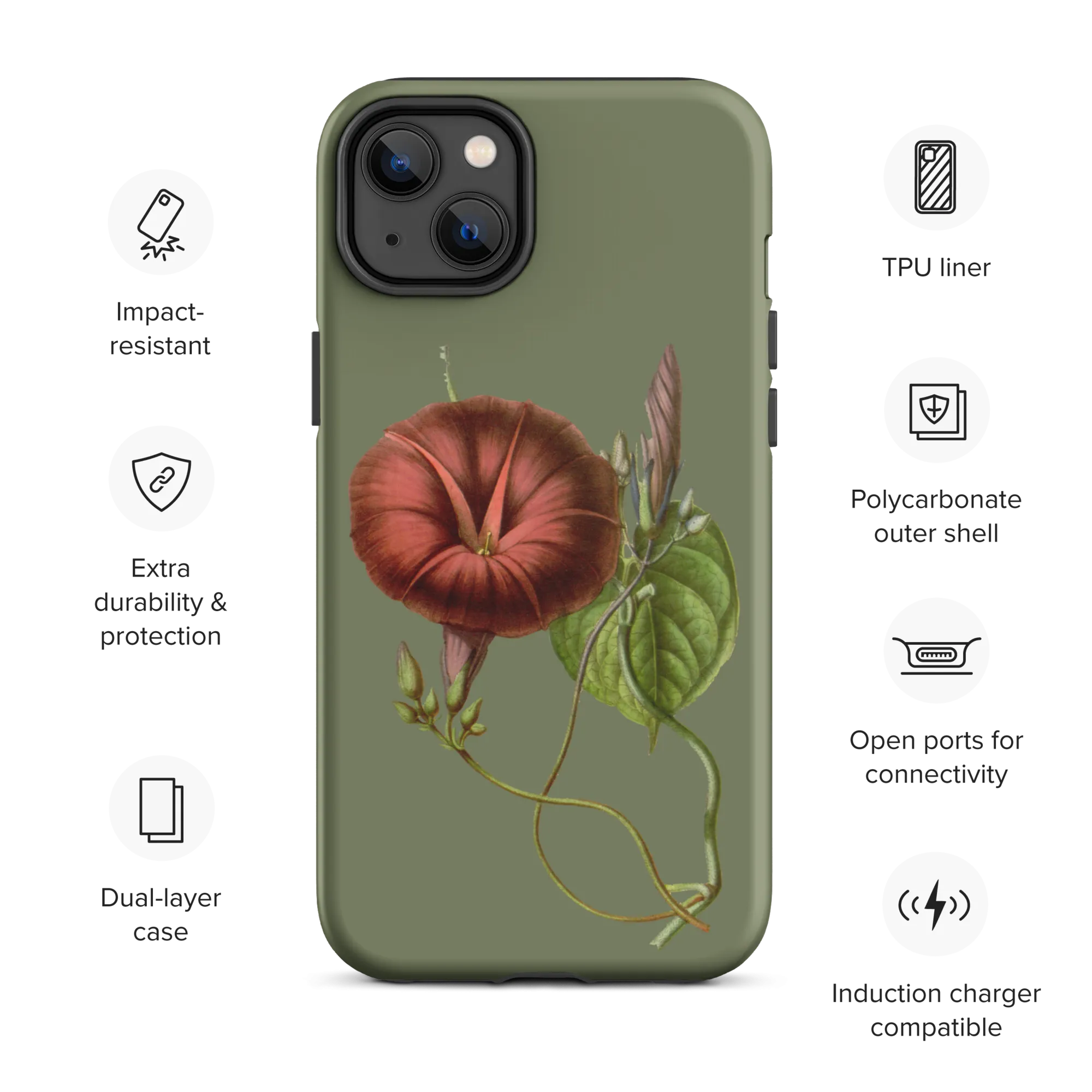 Vintage floral Tough iPhone case