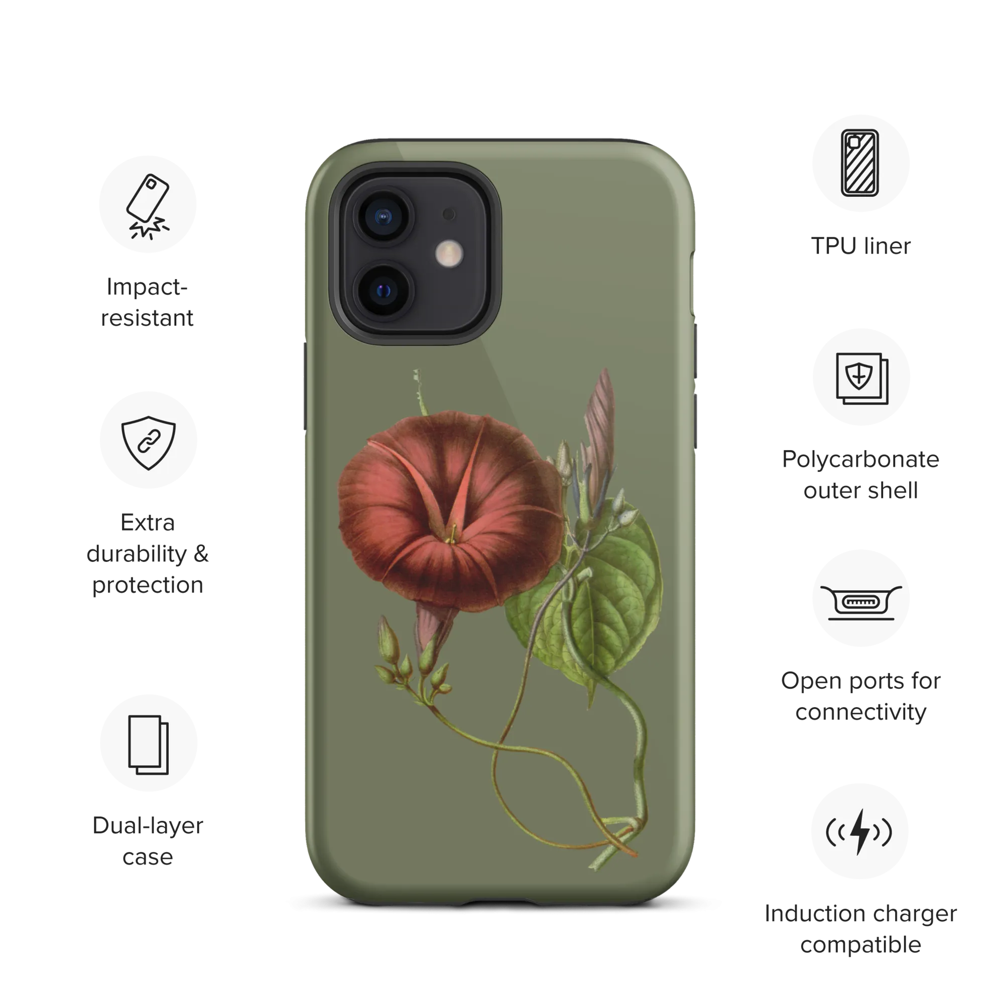 Vintage floral Tough iPhone case