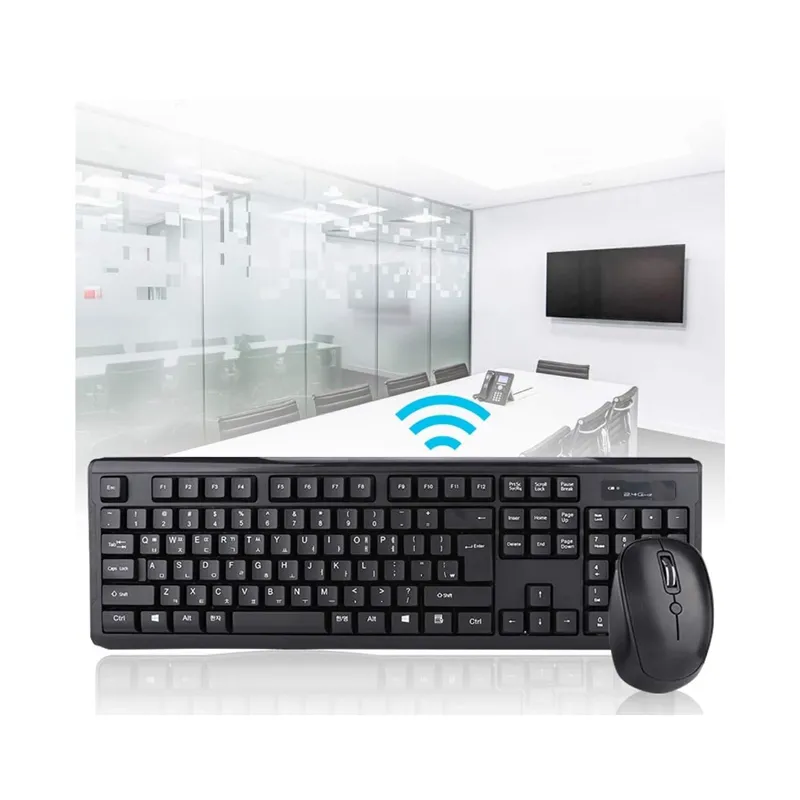 Wireless 2.4Ghz Multimedia Ergonomic Keyboard Combo Q-5003