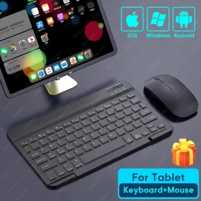 Wireless Keyboard For iPad Includes Bluetooth Mouse