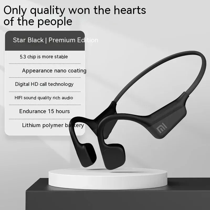 Wireless Sports Earphone , BT 5.3 TWS , High-quality audio  Headset with Mic Bone Conduction for all devices. Perfect for sports and swimming.