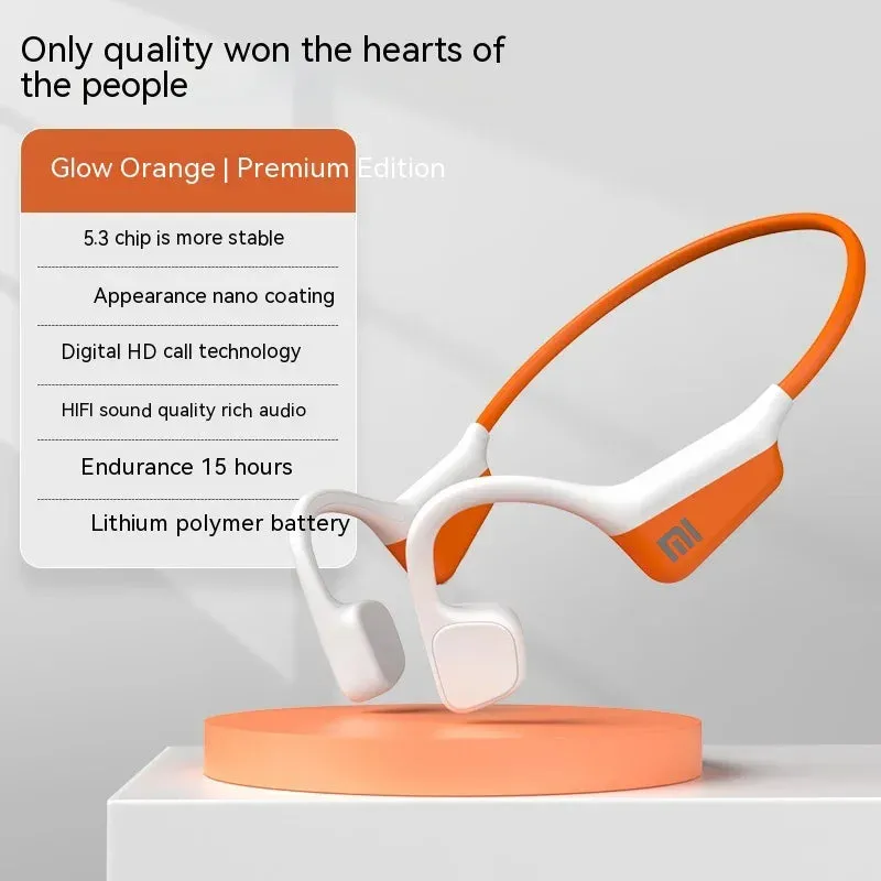 Wireless Sports Earphone , BT 5.3 TWS , High-quality audio  Headset with Mic Bone Conduction for all devices. Perfect for sports and swimming.