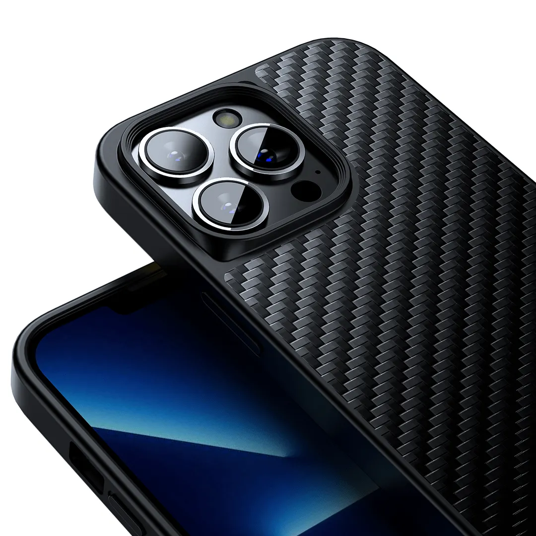 WLONS Kevlar Carbon Fiber Magnetic Case for iPhone