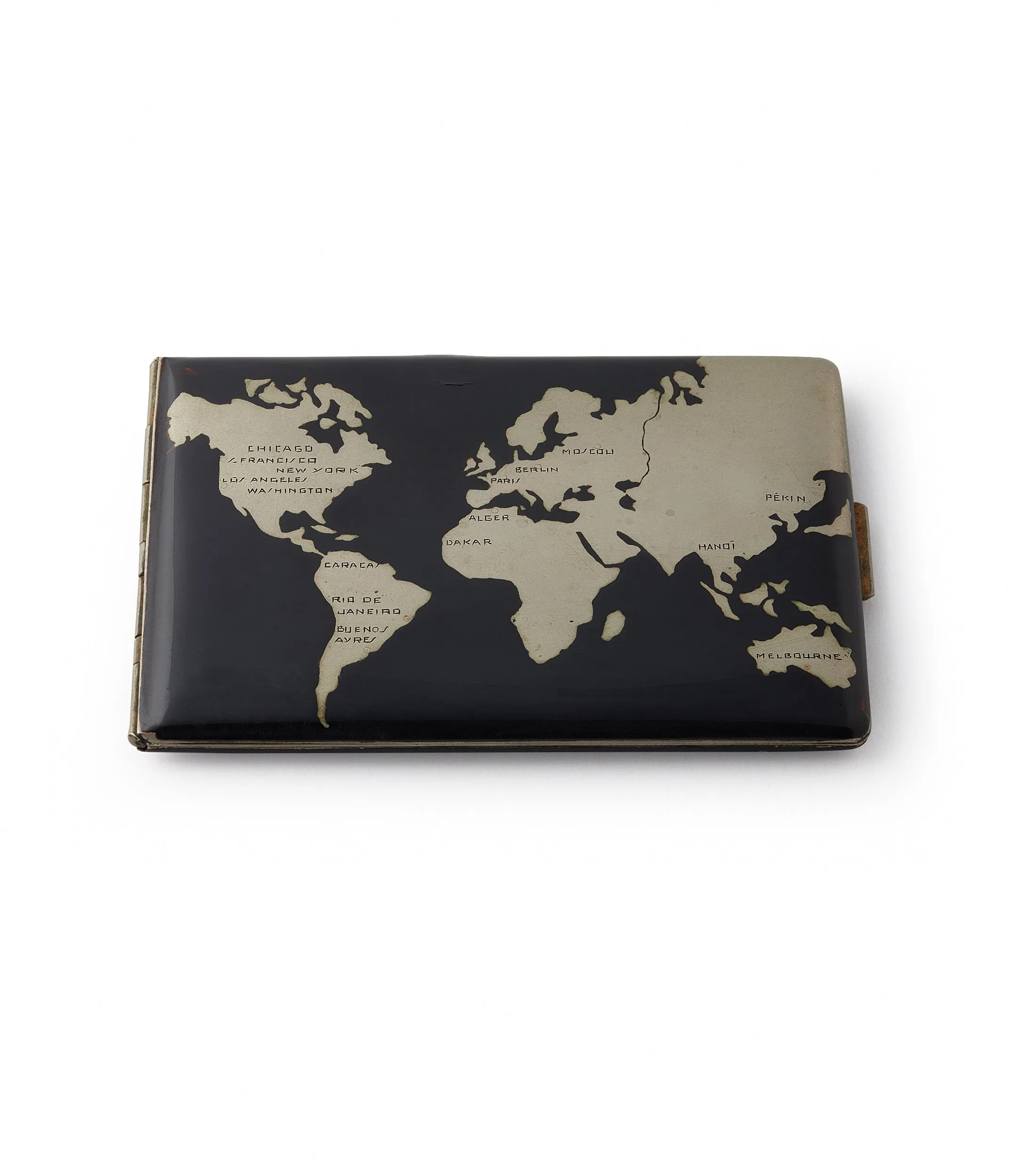 World Map Cigarette Case | Lacquered