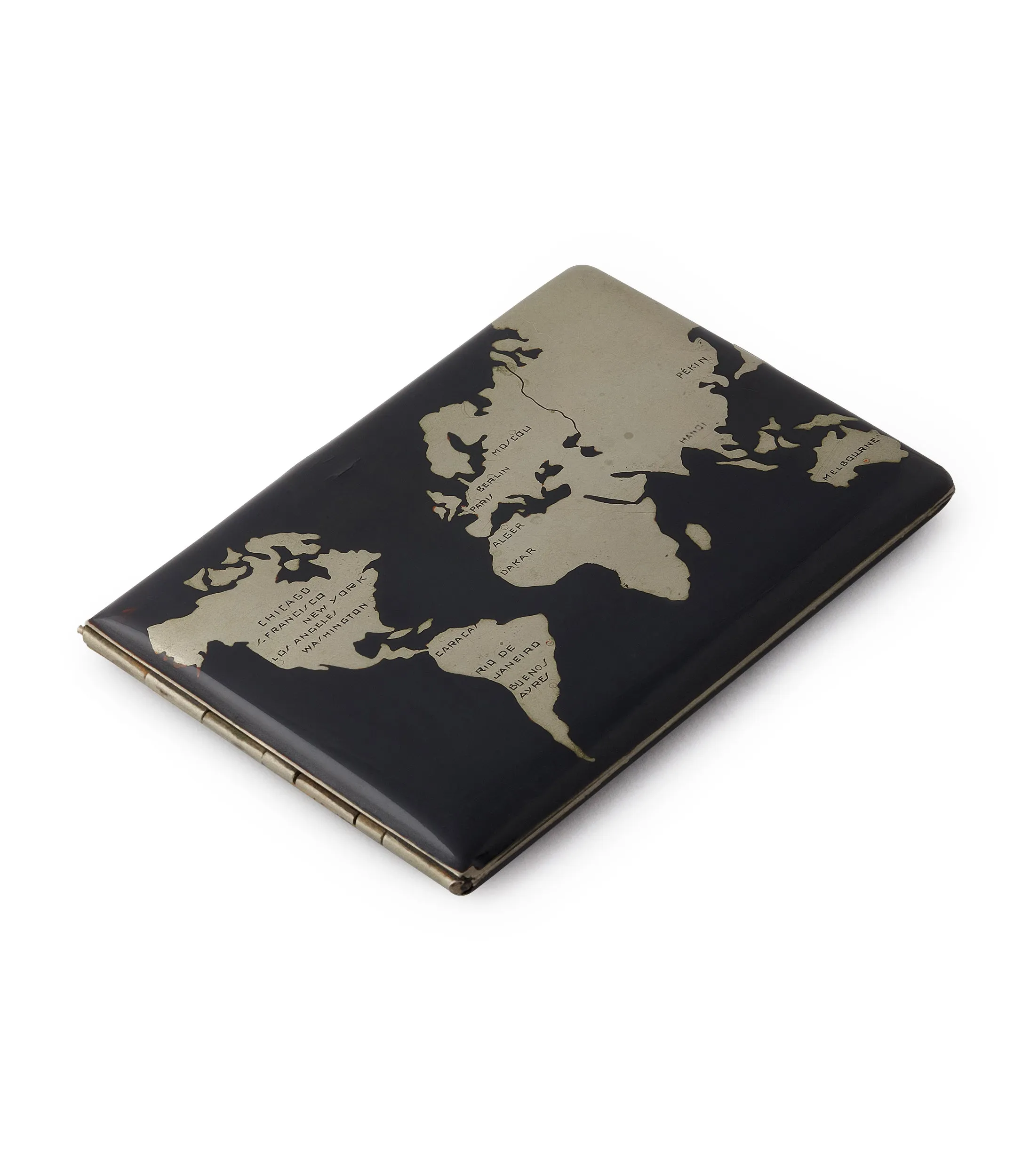 World Map Cigarette Case | Lacquered