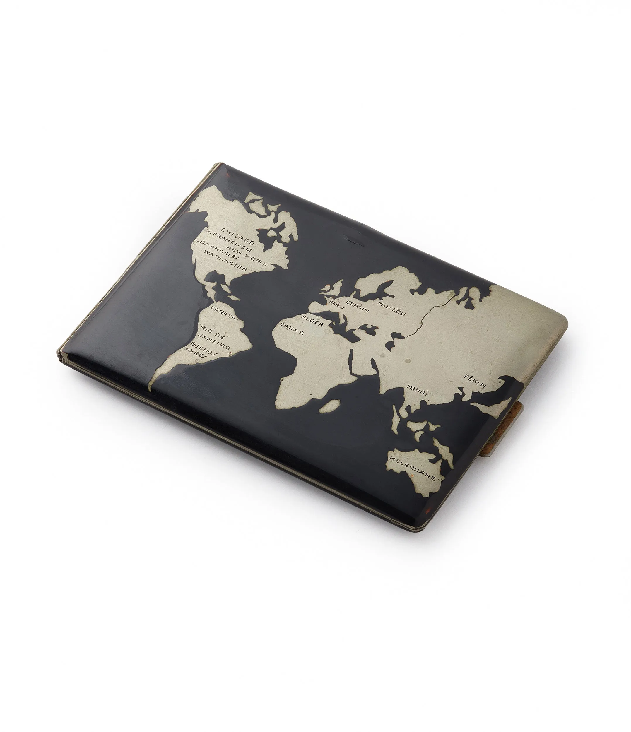 World Map Cigarette Case | Lacquered