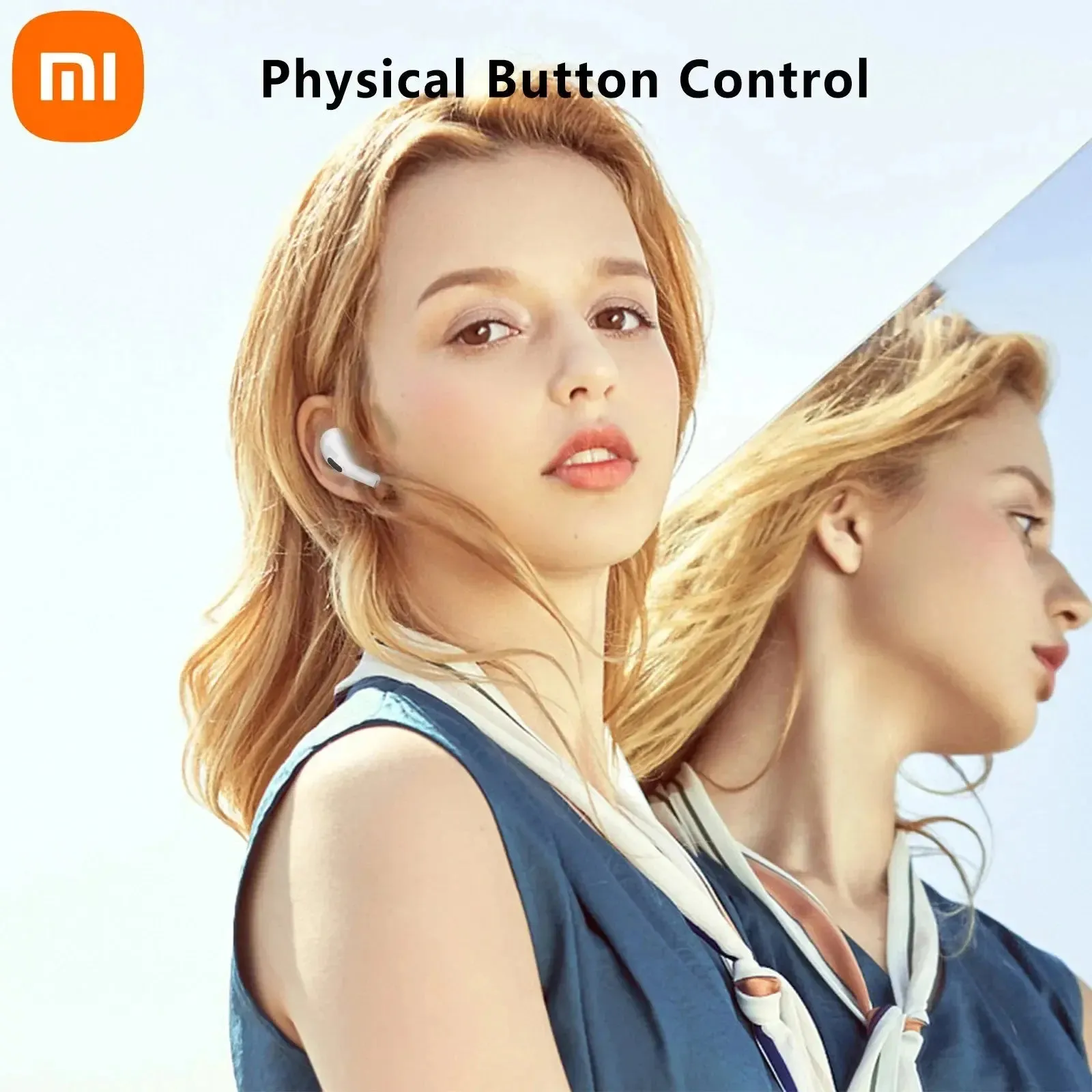 Xiaomi Buds Headphones TWS Wireless Earbuds Bluetooth 5.3 Touch Control IPX5 Waterproof HIFI Headset Carrying Cable with Mic