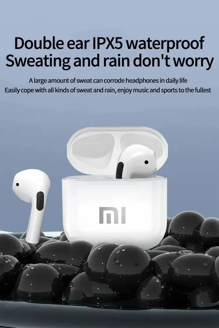 Xiaomi Buds Headphones TWS Wireless Earbuds Bluetooth 5.3 Touch Control IPX5 Waterproof HIFI Headset Carrying Cable with Mic