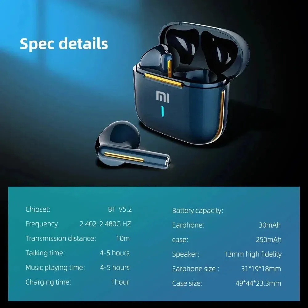 Xiaomi H6 Earphones True Wireless Bluetooth Headset Sports Reducting Bluetooth Headset Long Standby Touch Control Game Call Mic