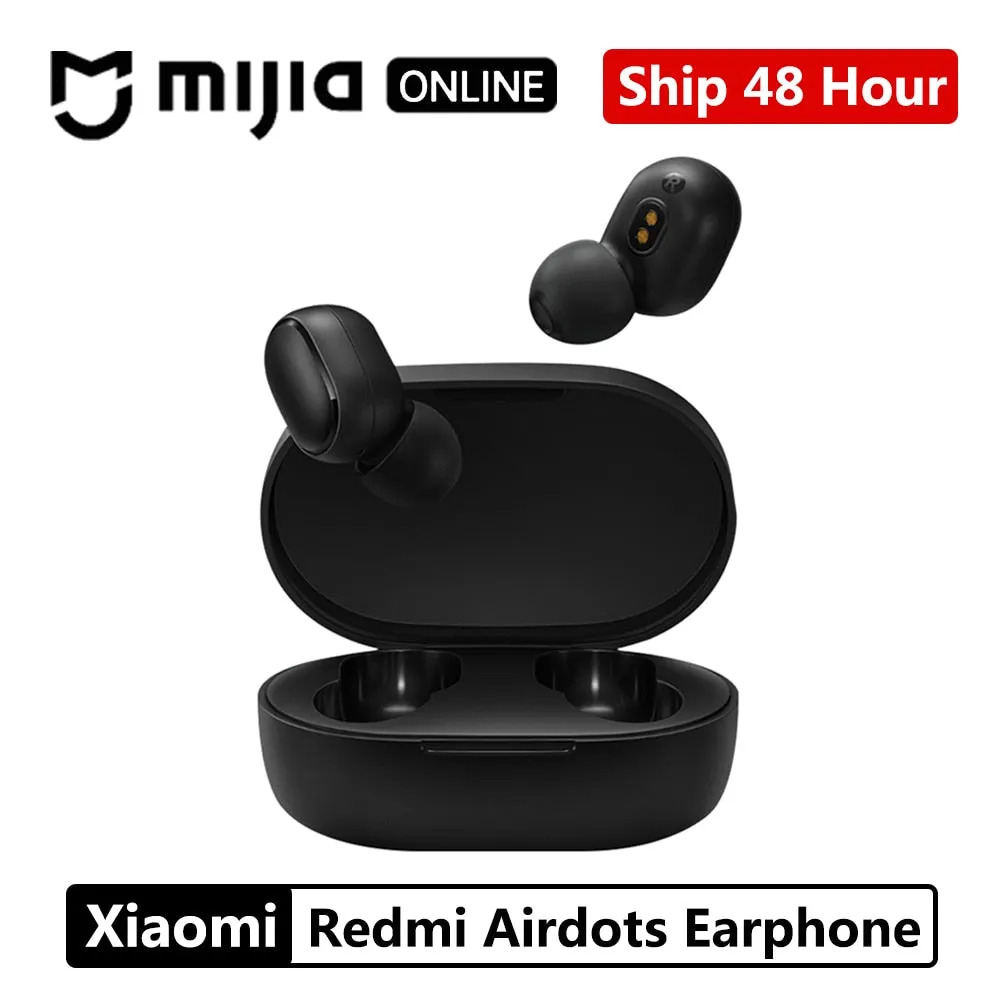 Xiaomi Redmi Airdots TWS Bluetooth 5.0  Earphone Stereo Wireless Active Noise Cancellation With Mic Handsfree Earbuds AI Control