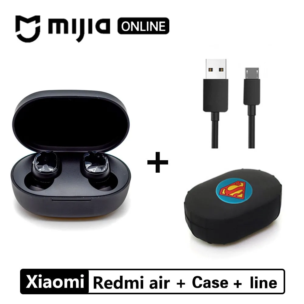 Xiaomi Redmi Airdots TWS Bluetooth 5.0  Earphone Stereo Wireless Active Noise Cancellation With Mic Handsfree Earbuds AI Control