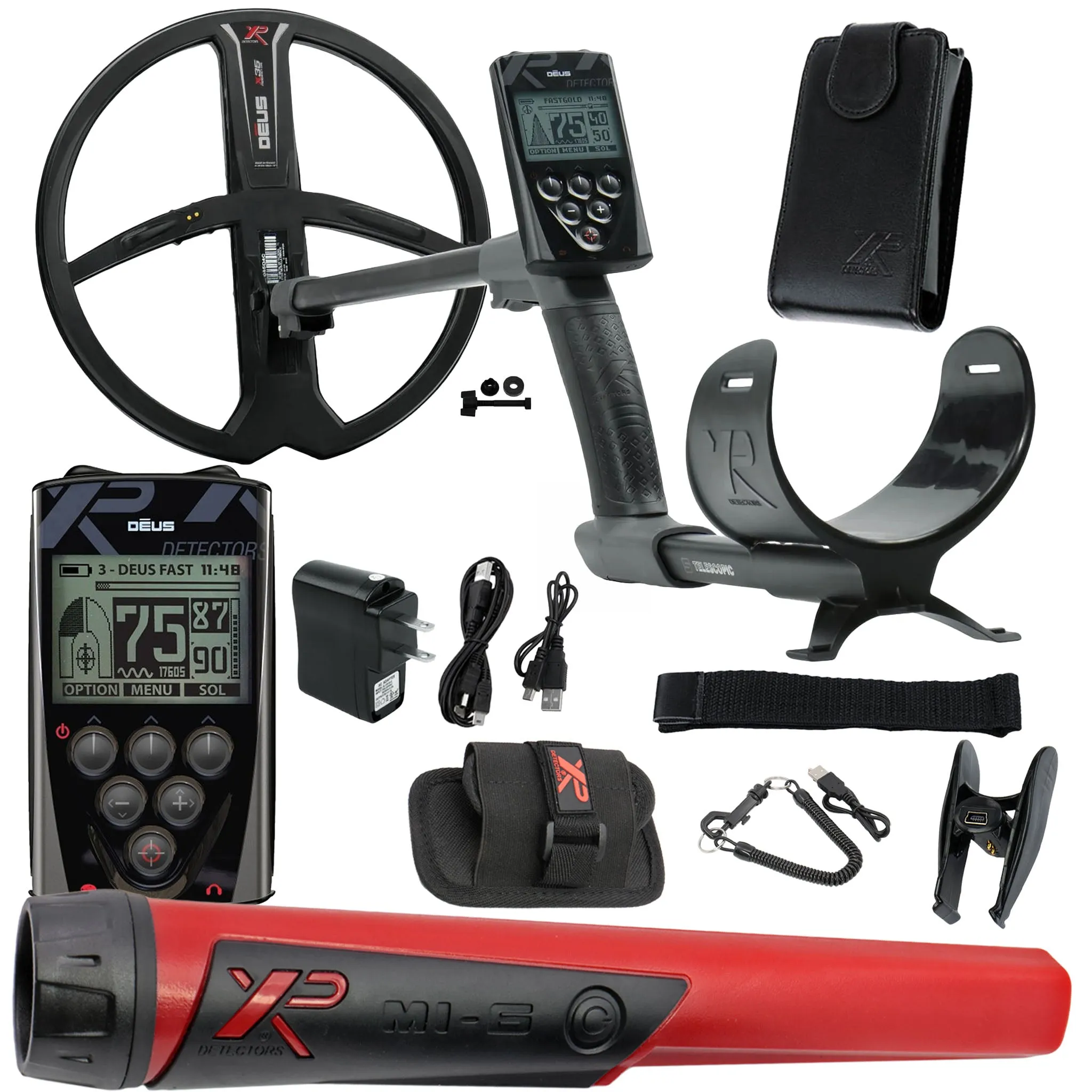 XP Deus Metal Detector with Remote and 11” X35 Search Coil Pro Bundle