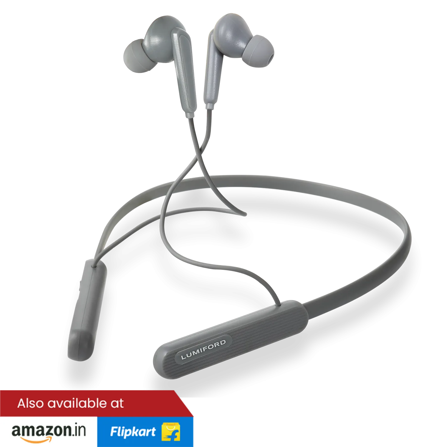 XploriaHD XP25 in-Ear Wireless Flexible Neckband Earphones - Gun Grey